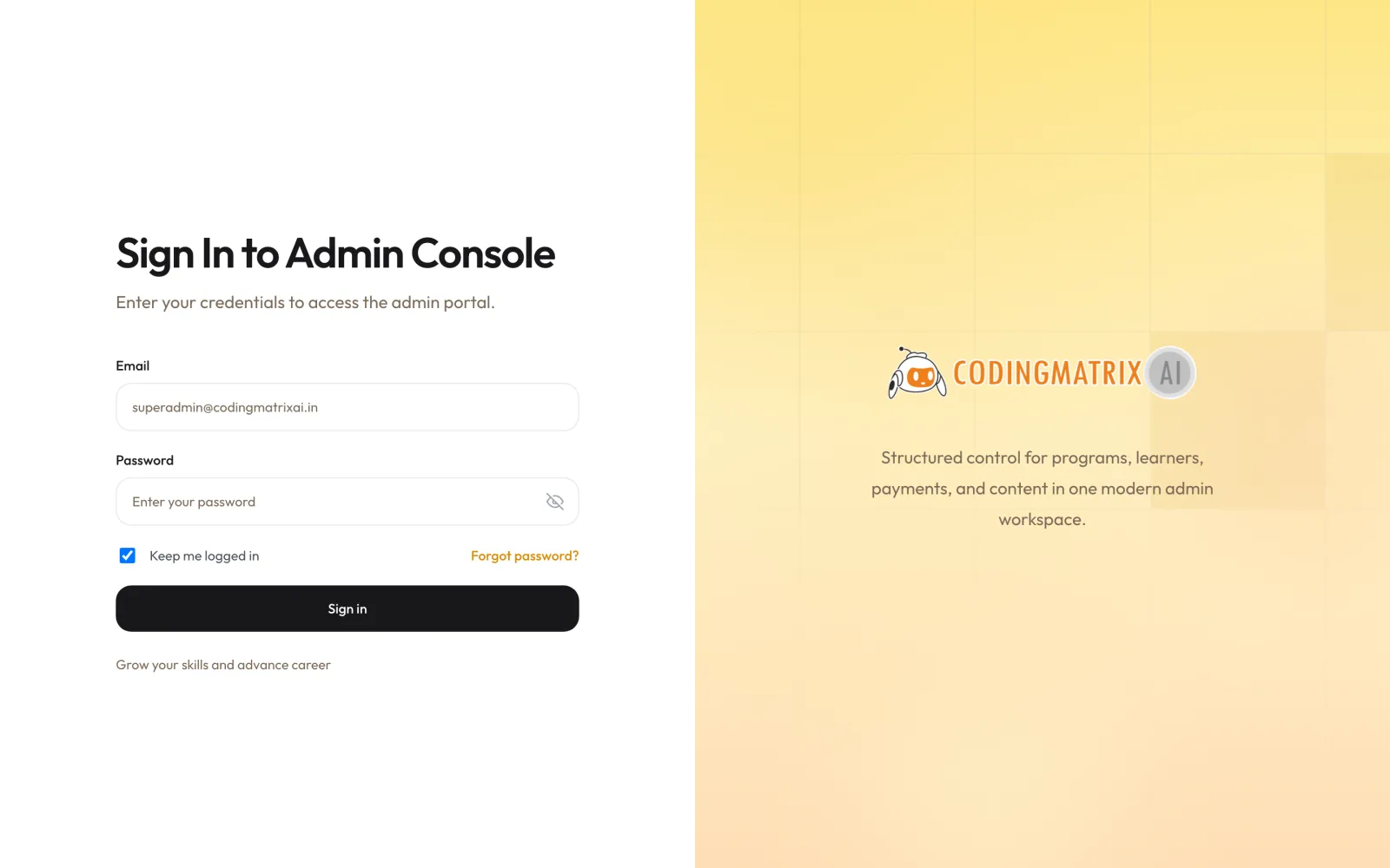 CodingMatrix AI — B2B student–teacher learning platform